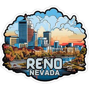 Reno Nevada Sticker 4 Inch - Waterproof Vinyl Decal for Laptop Water Bottle Car Tumbler - Durable Aesthetic Long-Lasting Stickers for Adults ID44990