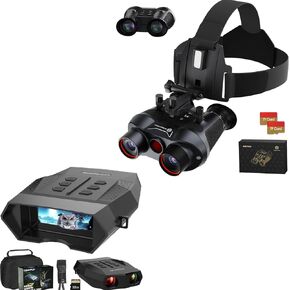 3D VR Night Vision Goggles - Rechargeable Head Mounted Binoculars & Night Vision Binoculars Goggles