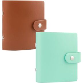 2Packs 52 Pockets Mini Photo Album for Fujifilm Instax Mini Instant Film(Brown+Green)