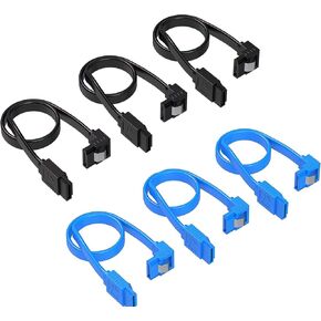 SABRENT SATA III (6 Gbit/s) Right Angle Data Cable with Locking Latch + SATA III (6 Gbit/s) Right Angle Data Cable with Locking Latch