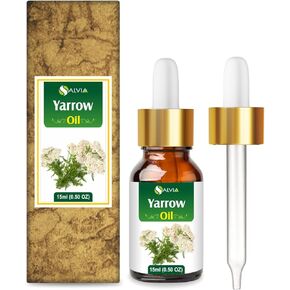 Yarrow Essential Oil (Achillea millefolium) 100% Pure & Natural - Undiluted Uncut Premium Oil -Therapeutic Grade- Use for Aromatherapy (0.51 Fl Oz (Pack of 1))