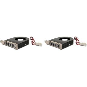 StarTech.com 2 Pack Desktop Computer Fans, 12V 1.8W, 6.61 Inches, Black Plastic, 32 dBA, 2200 RPM, LP4 Connector, Compatible with Desktop Cases