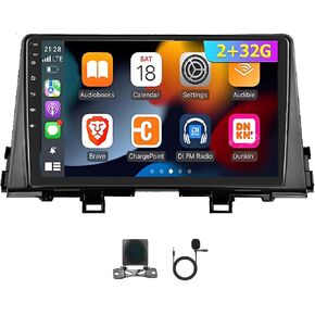 Car Stereo Fit for Kia Picanto Morning 2016 2017 2018 2019 2016-2019 [2+32G] Wireless Carplay Android Auto Android 13 9inch Touch Screen Car Radio FM WiFi GPS Bluetooth AHD Camera