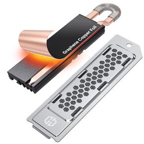 GRAUGEAR PS5 Pro/Slim SSD Heatsink Cover Set, M.2 NVMe PS5 Pro/Slim Heatsink, Metal Heat Dissipation Cover and Aluminum Fin for PlayStation 5 SSD NVMe PCIe 4.0 Storage