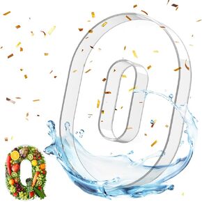 10.7" Acrylic Number Charcuterie Box,Fillable Numbers For Charcuterie,Number Trays for Food,Decorative Number Boxes, Number Shaped Form Tray for Party Decorative Birthday Anniversaries,1 transparent