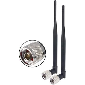 4G LTE Antenna 698-960 1710-2700MHZ 5dBi N Male Antenna(2 Pack) for 4G LTE Router Wireless Network Card USB Adapter SWR Meter Outdoor Antenna OTA Service Tester Freewave radios