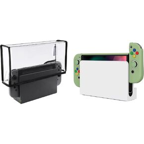 PlayVital Protective Slim Case for Nintendo Switch OLED w/ Dust Cover - Green