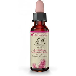 Bach Original Flower Remedies, Pine for Self Respect (Non-Alcohol Formula), Natural Homeopathic Flower Essence, Holistic Wellness and Stress Relief, Vegan, 10mL Dropper in Kuwait