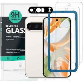 Ibywind Screen Protector For Google Pixel 9 Pro XL 5G 6.73"[2 Pack], 9H Hardness Tempered Glass, With 1Pc Camera Lens Protector, Bubble Free.