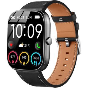 Bands Compatible with IDW13/IDW16/IDW19/IDW21/IDW25/IDW26 Smart Watch Band,22mm Leather Bands for Fitpolo/gloryfit/aeac/TOOBUR/ENOMIR/Gydom/Veryfit/Faweio IDW19 Smartwatch
