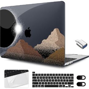 MEEgoodo for MacBook Pro Case 13 inch 2022 2021 2020 A2338 M2/M1 A2251 A2289 with Touch ID,Clear Laptop Hard Shell Cases with Keyboard Webcam Cover & Trackpad Film & Type C Adapter, Cherry Blossoms