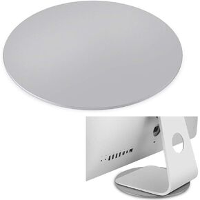 Silver Aluminum Alloy 360° Rotation Monitor Swivel Base, Wide Compatibility, Stable Design, for iMac, Laptop, TV, and More