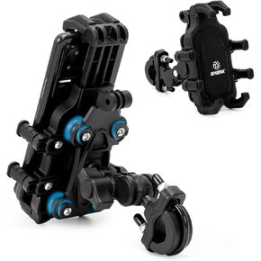 MOTTER PORTHER MOTORDER MOTIONDER MOUNTER-حامل هاتف مضاد للحيوانات مع الاهتزاز رطبة يناسب 4.7 ''-7.2 '' هواتف ذكية ، مقود مقود قابل للضبط للدراجة ATV (0.5 ''-1.3 '' المقود)