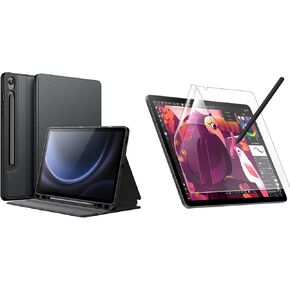 JETech Samsung Galaxy Tab S10 FE / S9 FE 10.9-Inch Slim Folio Stand Case and Paper Screen Protector Bundle