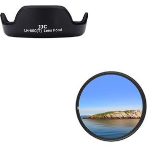 JJC EW-60C Reversible Lens Hood & 58mm Multi-Coated UV Filter for Canon EOS 2000D 1300D 1200D Rebel T7 T6 T5 T4i T3i T2i Camera with Kit Lens Canon EF-S 18-55mm f/3.5-5.6 is II