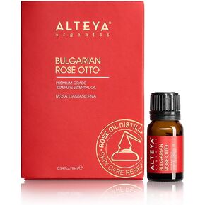 Alteya Organics Rose Essential Oil, Pure Certified Organic Bulgarian Rose Otto, 2.3mL Sample Size