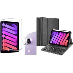 حزمة Procase Screen Protector مع حالة لوحة المفاتيح لـ iPad Mini 7 (A17 Pro) 2024 / iPad Mini 6 2021
