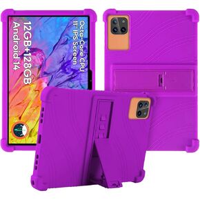 Case for Callsky-Tab Ctab 11 Tablet 11 inch,Soft Silicone Protector Cover,Kids Friendly,Adjustable Stand Tablet Cover,4 Corners Thicken Shockproof,Purple
