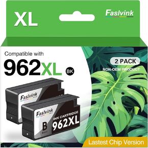 Compatible 962XL Black Ink Cartridges Replacement for HP 962XL Ink Cartridges Combo Pack 962 XL Black Work with HP OfficeJet Pro 9010 9015 9018 9025 9020 9012 Printer