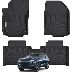 Floor Liners & Cargo Liners & Backrest Mat for 2025 Chevy Equinox Fuel Version (Non EV),TPE All Weather Protection Car Floor Mats with Trunk Mat Covering The Backrest