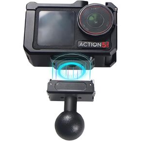 Metal Cage for DJI Osmo Action 5 Pro 4 3 with 1 "Ball Magnetic Quick-Release Adapter Mount, DJI Action5 Pro Premium Accessories Multifunction Protective Frame Case Aluminum Housing Combo Kit