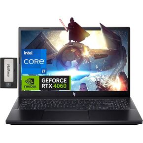 acer Nitro V15 15.6" FHD 144Hz Gaming Laptop, Intel i7-13620H, 32GB DDR5 RAM, 2TB SSD, NVIDIA GeForce RTX 4060, Backlit Keyboard, Wi-Fi 6, Win 11 Pro, Black, 256GB Docking Station Set