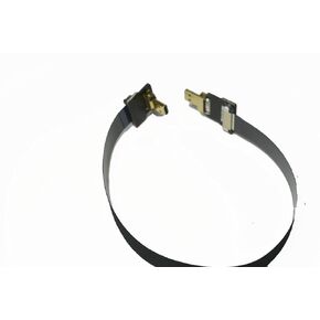 Black Slim Short FFC HDMI FPV HDMI Cable Micro HDMI 90 درجة زاوية الذكور إلى MICRO HDMI ذكر مستقيم للذكور من أجل GIMBAL HANDHOLD GIMBAL DSRL FPV Aerial (10 سم)