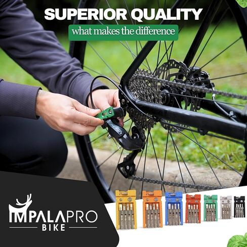 Bike Tool Kit Portable 20 in 1 Compact and Lightweight (117.5g) Chrome-Vanadium (CRV) - Bike Multitool with Chain Breaker - MTB Multitool - Bike Repair Tools (Black) in Kuwait
