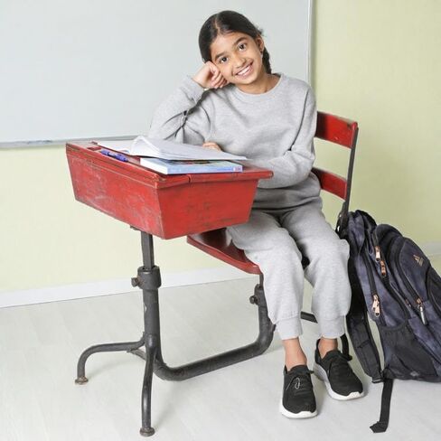 EVERYDAY KIDS Girls’ Black Cotton Fleece Sweatpants; Girls’ Activewear Jogger Pants - Soft and Breathable Cotton/Poly Blend (Size 18/20, Black) in Kuwait