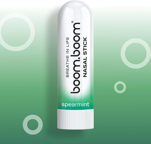Boom Boom Nasal Stick (4 Pack) | Boosts Focus + Enhances Breathing | Provides Fresh Cooling Sensation | Aromatherapy Inhaler Made with Essential Oils + Menthol (Mint, Wintermint, Tropical, Lavender) in Kuwait
