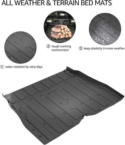 A & UTV PRO Bed Mat Liner for Polaris Ranger SP 570 / Crew SP 570 2022 2023, All Weather TPE Material Protection Cargo Slush Liner Accessories, 1PC in Kuwait