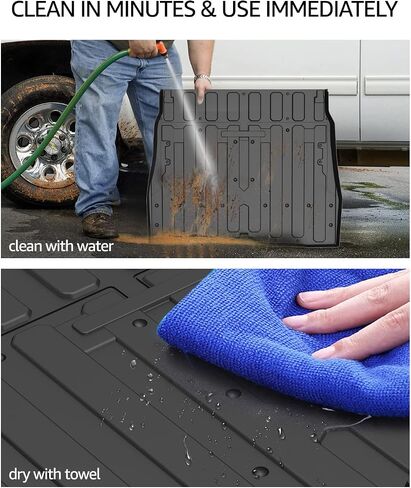 A & UTV PRO Bed Mat Liner for Polaris Ranger SP 570 / Crew SP 570 2022 2023, All Weather TPE Material Protection Cargo Slush Liner Accessories, 1PC in Kuwait