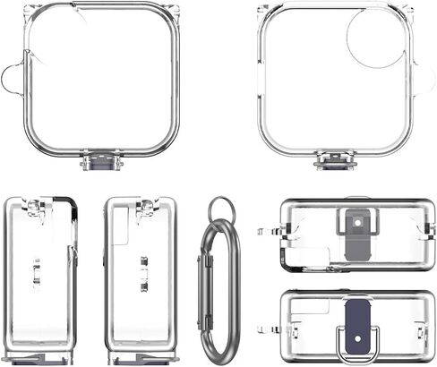 [Upgrade Lock] Case for CMF Buds Pro 2, VAEKNVG Shock-Absorbing Protective Armor Cover for CMF Buds Pro 2 Accessories, TPU Hard Shell with Carabiner (Clear) in Saudi Arabia