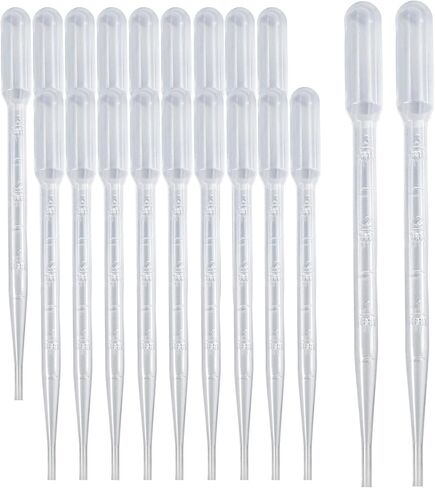 6 PCS 1 mL Glass Eye Dropper with Measurement & 6 PCS Disposable Plastic Dropper for Essential Oils, Lab, Health Care, Crafts - Glass Dropper, Eye Droppers, Liquid Dropper, Medicine Dropper in Kuwait