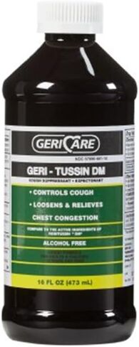 Geri-Tussin, Sugar Free, Alcohol Free, Cold and Cough Relief, Guaifenesin Syrup 100 mg/ 5 mL, 16 oz in Kuwait