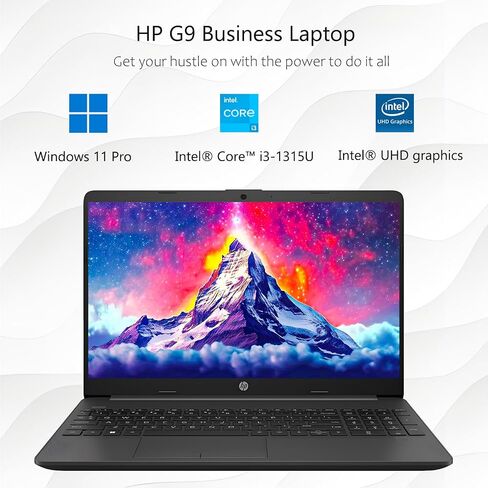 HP G9 Business Laptop, Intel Core i3-1315U Processor(Up to 4.5GHz), 32GB RAM, 1TB SSD, 15.6" FHD 1080p LED Display, Windows 11 Pro, Ethernet Port RJ-45, SD Card Reader, WOWPC Recovery USB in Saudi Arabia