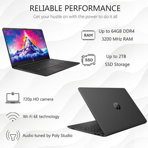 HP G9 Business Laptop, Intel Core i3-1315U Processor(Up to 4.5GHz), 32GB RAM, 1TB SSD, 15.6" FHD 1080p LED Display, Windows 11 Pro, Ethernet Port RJ-45, SD Card Reader, WOWPC Recovery USB in Saudi Arabia