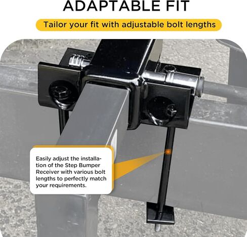 Rockland Step Bumper Receiver Hitch, 5000 LBS, Heavy-Duty, Steel Construction, Corrosion-Resistant Finish, Universal Fit for Trucks, SUVs, and Vans, Ideal for Light Towing and Cargo Hauling in Saudi Arabia