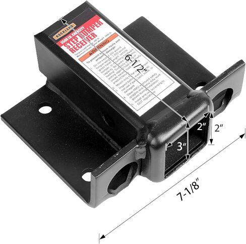 Rockland Step Bumper Receiver Hitch, 5000 LBS, Heavy-Duty, Steel Construction, Corrosion-Resistant Finish, Universal Fit for Trucks, SUVs, and Vans, Ideal for Light Towing and Cargo Hauling in Saudi Arabia