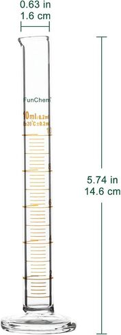 3-Pack Borosilicate Glass Graduated Cylinder Measuring Cylinder, 50 ml in Kuwait