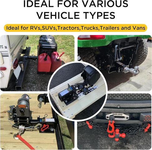 Rockland Step Bumper Receiver Hitch, 5000 LBS, Heavy-Duty, Steel Construction, Corrosion-Resistant Finish, Universal Fit for Trucks, SUVs, and Vans, Ideal for Light Towing and Cargo Hauling in Saudi Arabia