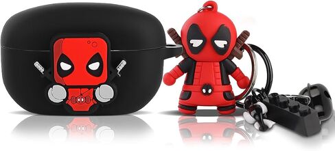 Case for Sony WF-1000XM5 Earbuds with Doll Lanyard Carabiner, SiliconeSilicone Cute Cover Protective Shockproof with Multiple Cartoon Styles of Design for Man Woman in Saudi Arabia