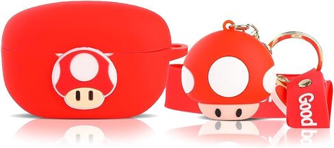 Case for Sony WF-1000XM5 Earbuds with Doll Lanyard Carabiner, SiliconeSilicone Cute Cover Protective Shockproof with Multiple Cartoon Styles of Design for Man Woman in Saudi Arabia