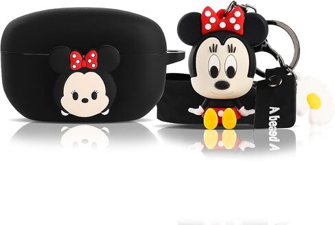 Case for Sony WF-1000XM5 Earbuds with Doll Lanyard Carabiner, SiliconeSilicone Cute Cover Protective Shockproof with Multiple Cartoon Styles of Design for Man Woman in Saudi Arabia