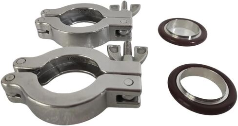 Vacuum Fittings Stainless Steel Clamp Stainless Steel 304 with Centering O-Ring Pack of 2）(KF40) in Kuwait