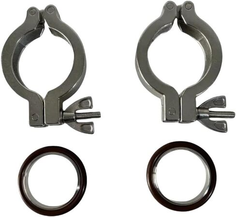 Vacuum Fittings Stainless Steel Clamp Stainless Steel 304 with Centering O-Ring Pack of 2）(KF40) in Kuwait
