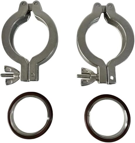 Vacuum Fittings Stainless Steel Clamp Stainless Steel 304 with Centering O-Ring Pack of 2）(KF40) in Kuwait