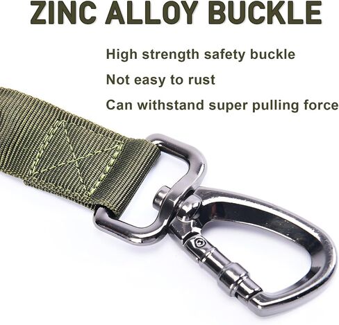 Retractable Dog Seat Belt for Car - Adjustable Nylon Pet Safety Harness with Elastic Bungee Buffer, Heavy-Duty Dog Seat Belt in Saudi Arabia
