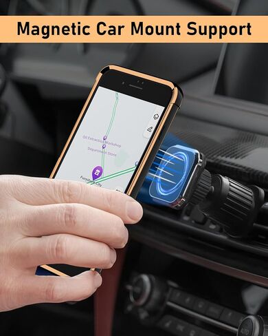 Wintong for iPhone 12 Pro Max Case with Stand Stand ، علبة الهاتف مع إصبع حامل الدائري المزدوج [قابلة للطي وقابلة للتعديل] ، غلاف واقية من النساء الفتيات الفاخرة - أسود - أسود in Saudi Arabia