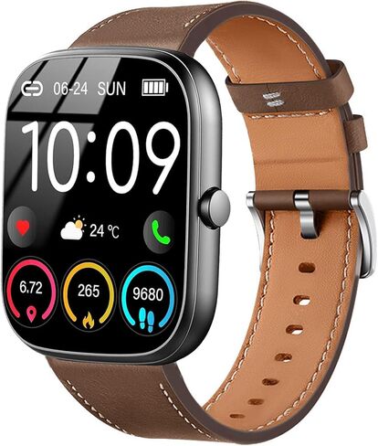 Bands Compatible with IDW13/IDW16/IDW19/IDW21/IDW25/IDW26 Smart Watch Band,22mm Leather Bands for Fitpolo/gloryfit/aeac/TOOBUR/ENOMIR/Gydom/Veryfit/Faweio IDW19 Smartwatch in Kuwait